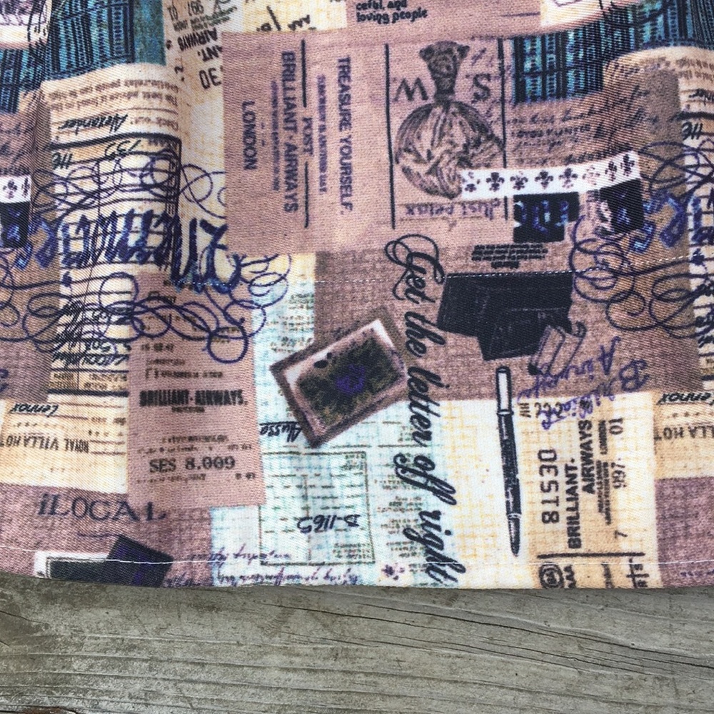 Letter Collage Print Vintage Inspired Skirt - Picture 5 of 8